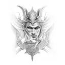 draw a full sleeve tattoo based on illyrian warriors tattoo design idea