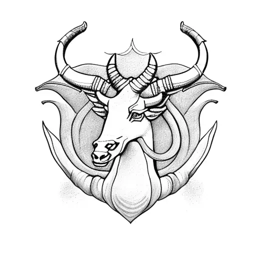Capricorn with Baltimore city and 1987 tattoo design idea