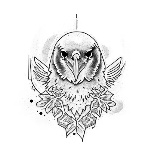 Raven tattoo design idea