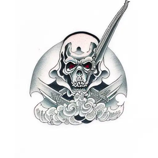 Grim Reaper tattoo design idea