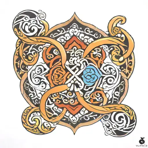 infinity shape in damru  tattoo design idea