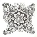 infinity shape in damru  tattoo design idea