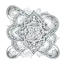 infinity shape in damru  tattoo design idea