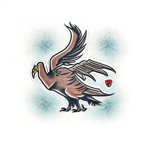 Emu wearing combat gear tattoo design idea