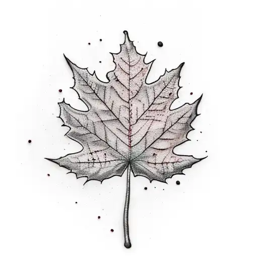 scattered dead autumn leaves add in some stitching anf dull the colors tattoo design idea