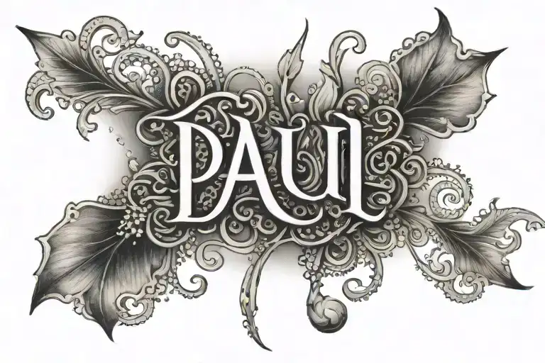 Paul name tattoo tattoo design idea