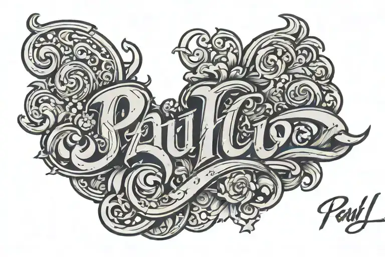 Paul name tattoo tattoo design idea