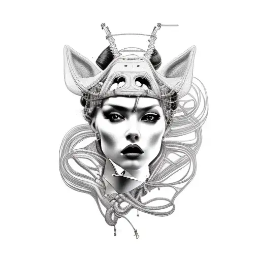 sexy lady in bondage  tattoo design idea