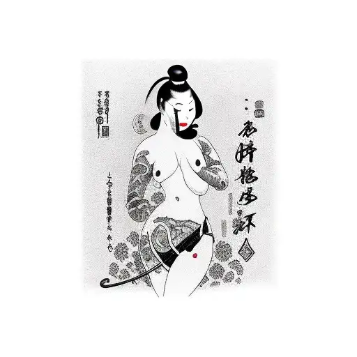 sexy lady in bondage  tattoo design idea