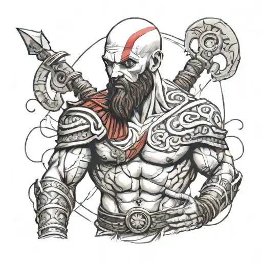 Kratos tattoo design idea