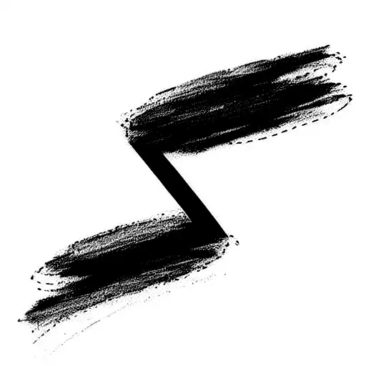 A rainbow in black and gray, in a thin line, accompanied by the letter V. tattoo design idea
