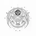 The Elder Scrolls Skyrim Logo with AT-ATs from Star Wars in it tattoo design idea