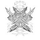 The Elder Scrolls Skyrim Logo with AT-ATs from Star Wars in it tattoo design idea