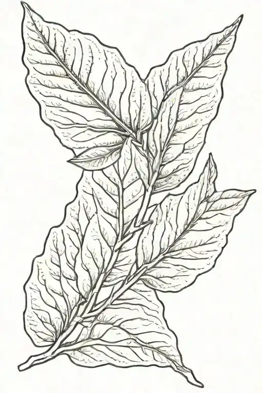 laurel leaf tattoo design idea