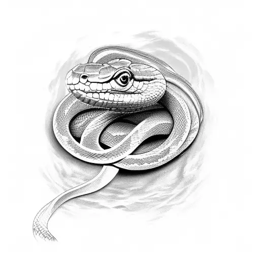 snake holing paintbrushes  tattoo design idea