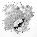 Samurai and Cherry Blossoms tattoo design idea