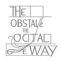 Overlapping letters for the quote "the obstacle is the way" tattoo design idea