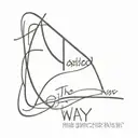 Overlapping letters for the quote "the obstacle is the way" tattoo design idea