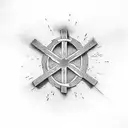 Three Crosses with words saying I can do all things through Christ which strengtheneth me. tattoo design idea