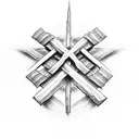 Three Crosses with words saying I can do all things through Christ which strengtheneth me. tattoo design idea