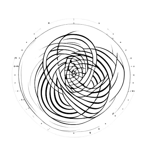 spirals with number of 96 tattoo design idea