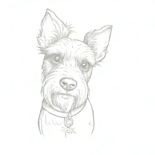 a miniature schnauzer tattoo design idea