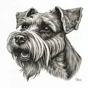 a miniature schnauzer tattoo design idea