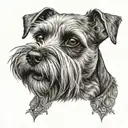 a miniature schnauzer tattoo design idea