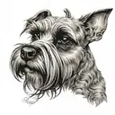 a miniature schnauzer tattoo design idea