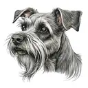 a miniature schnauzer tattoo design idea