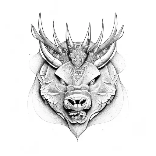 horloge avec un taureau, et mon nombre fétiche  tattoo design idea