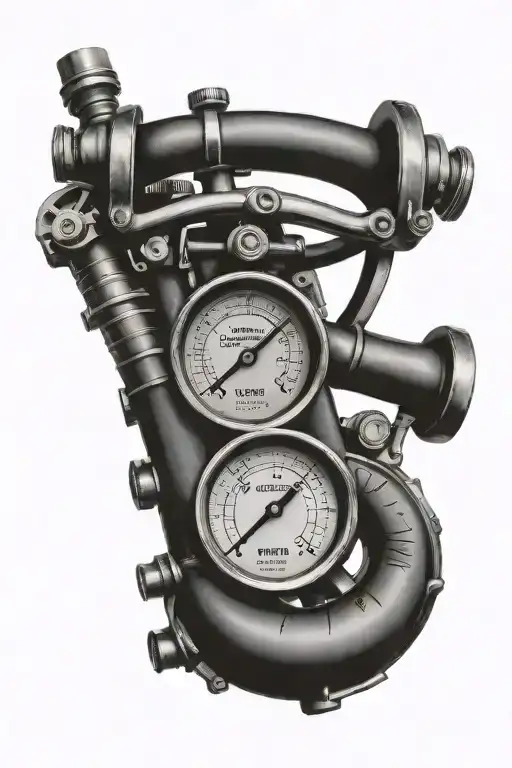 turbo pressure gauge tattoo design idea