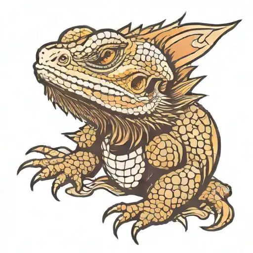 bearded dragon tattoo design idea