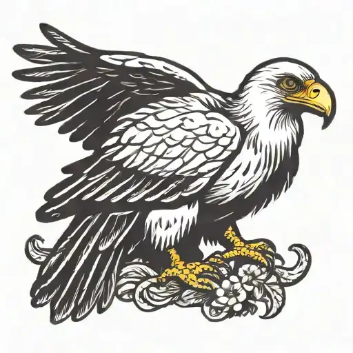 vulture tattoo design idea