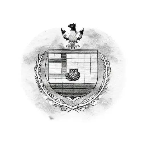 Greek flag combined with Albanian flag tattoo design idea