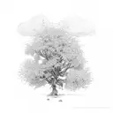 mustard tree branches tattoo design idea