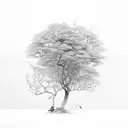 mustard tree branches tattoo design idea