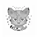 A pixelated cat wearing a police uniform and holding a controller tattoo design idea