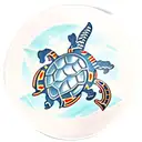 United States Navy turtle with shell patterned after Electricians Mate Rating Badge tattoo design idea