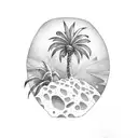 Palm Tree tattoo design idea