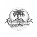 Palm Tree tattoo design idea