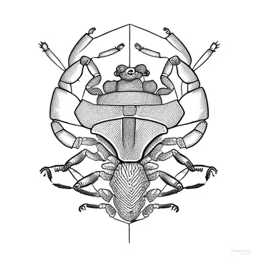 an scorpion killing a heart tattoo design idea