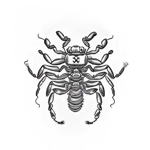 an scorpion killing a heart tattoo design idea
