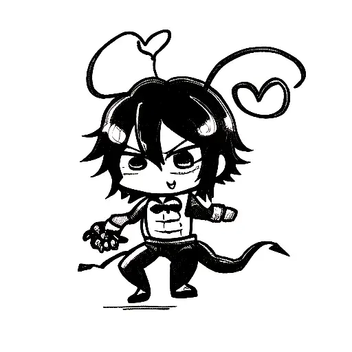 an scorpion destroying a heart tattoo design idea