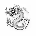 chinese dragon fighting a rooster tattoo design idea