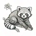 red panda  tattoo design idea