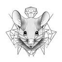 polygonal rat tattoo design idea