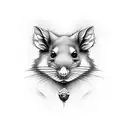 poly rat tattoo design idea