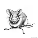 poly rat tattoo design idea