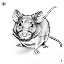 poly rat tattoo design idea